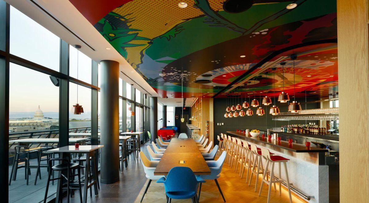 citizenM - Washington-DC-Capitol Colorful Ceiling Art